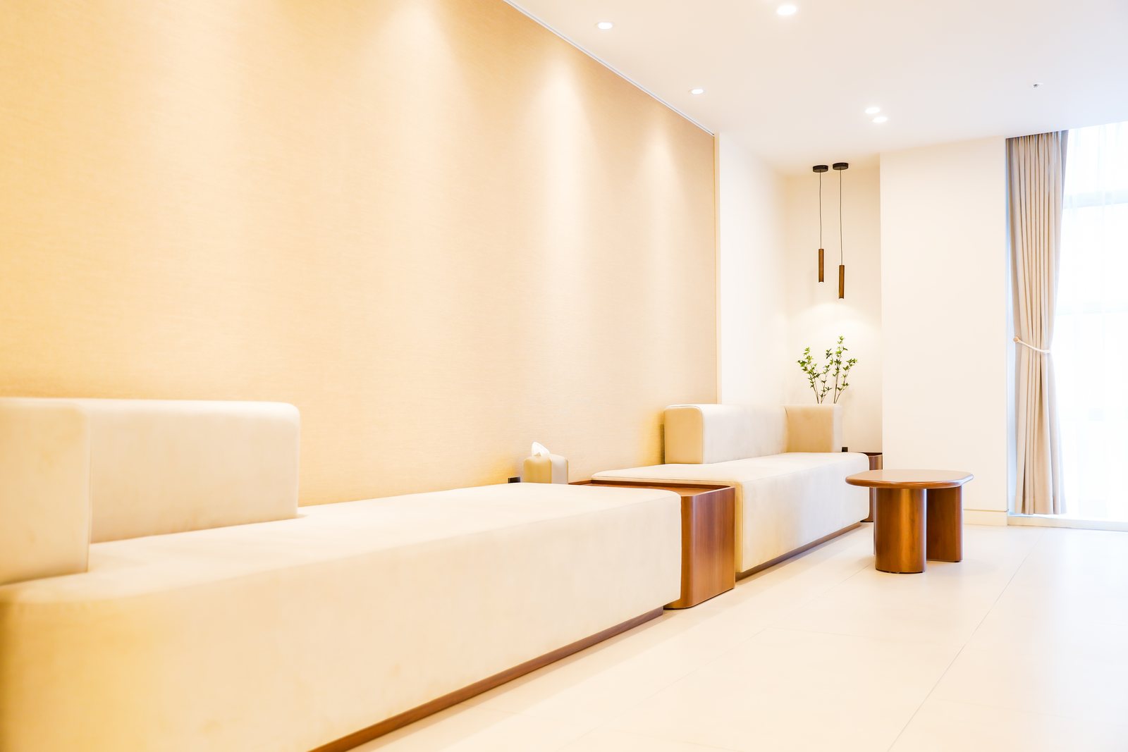 Waiting lounge at MONARA Dermatology Clinic